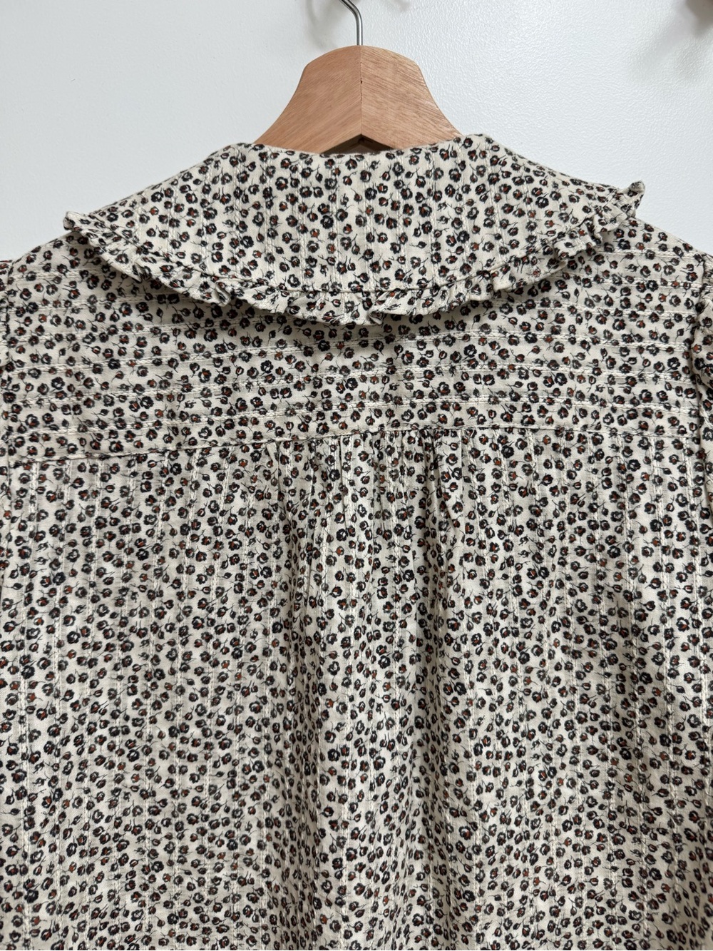 Pilcro Anthropologie Keira Collared Button Front Blouse Top Women Small Floral - Picture 7 of 13